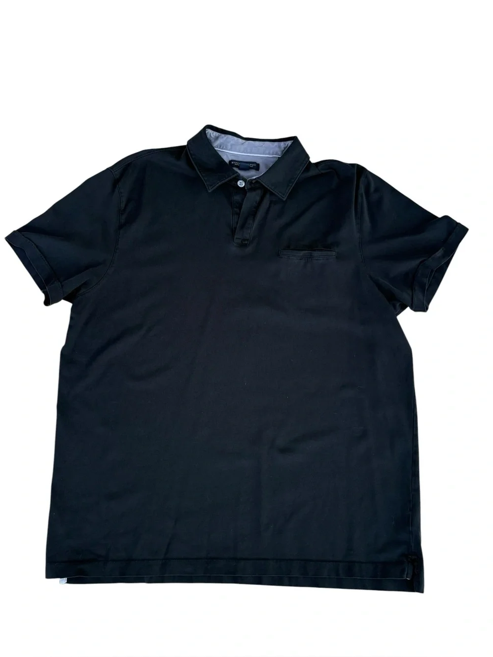 Banana Republic Fitted Pima Polo Shirt Men’s XL Black Short Sleeve Cotton